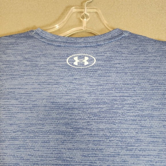 Under Armour Shirt Mens Medium Blue TShirt T-Shirt Loose Round Neck Short Sleeve - Picture 12 of 16
